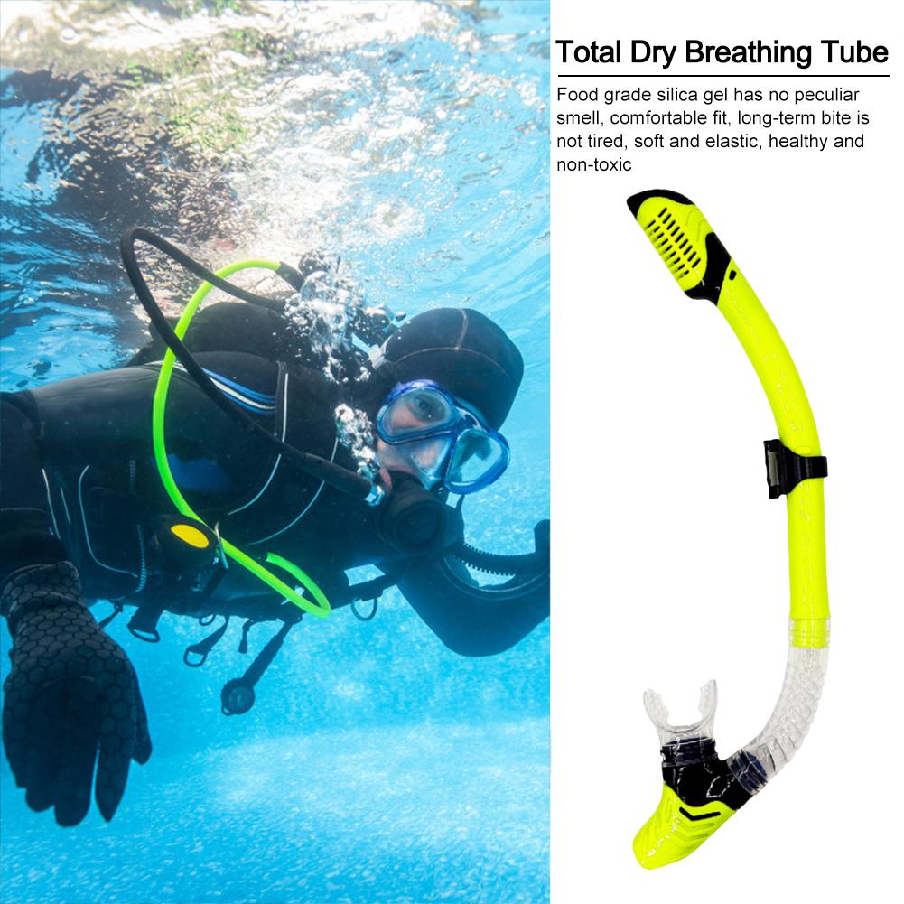Diving Snorkel Silicone Full Dry Mouthpiece Swimming Underwater Diving Air Tube
