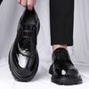 New Designer Business Leather Shoes for Men British Fashion Casual Platform Shoes Male Spring Autumn Black Dress Shoe Man