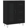 Highboard Black 69.5 x 34 x 180 cm Particleboard