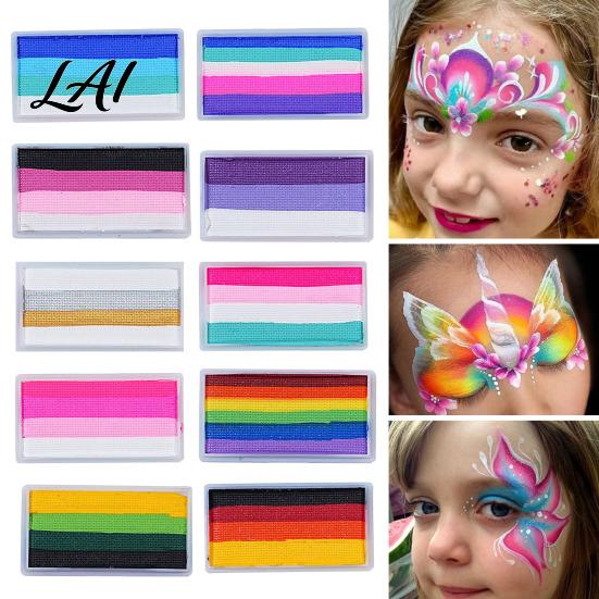 Körperbemalung Farbe Regenbogen Gesichtspigment Hochpigmentierte Aquarellfarbe für Partys Langanhaltend & Kinder