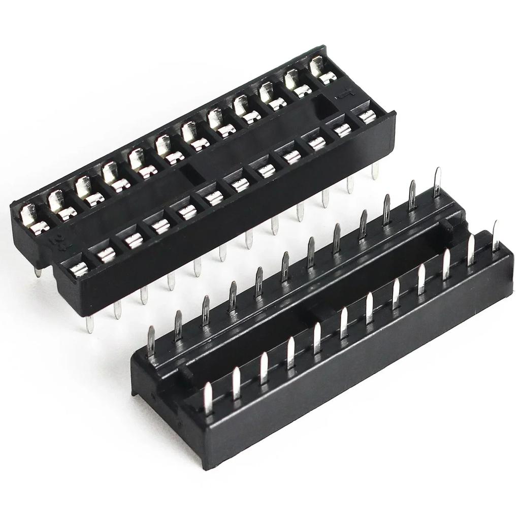 10PCS IC Sockets 6Pin 8Pin 14Pin 16Pin 18Pin 20Pin 24Pin 28Pin DIP Socket Chips Base DIP IC Sockets Adaptor