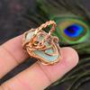 Natural Amazonite Gemstone Handmade Copper Wire Wrap Gift Ring Size 8 Z8Y72