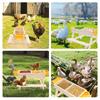 Chicken Picnic Table Feeder Wooden Poultry Feeder Table Decoration Coops Feeder Accessories for Chicken Wildbird Duck Squirrel