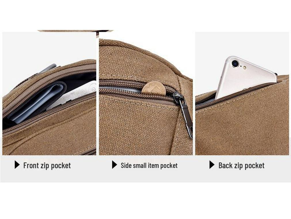 Durable Multi-layer Outdoor Waist Bag - Large Capacity for Running, Phone, Tools, and Money.