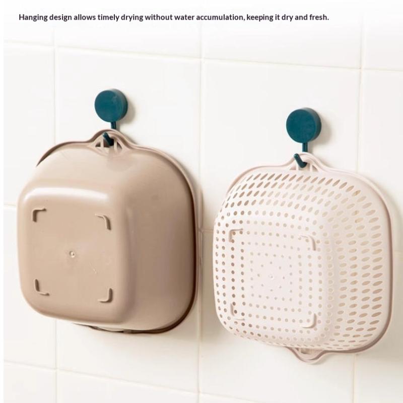 2/6/8Pcs Kitchen Sink Vegetable Drainer Fruit Basket For Fruit Washing Plastic Basin Vegetable Washing Basin Drain Basket Basin