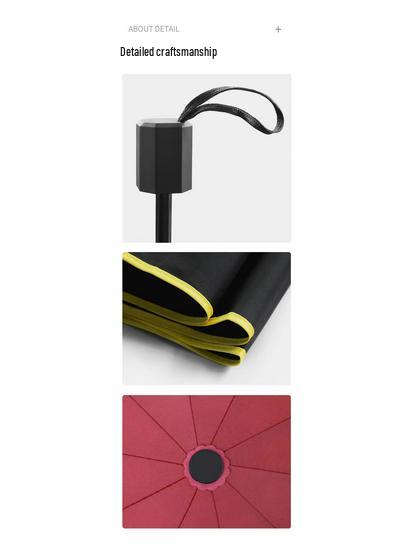 Three-Fold Double-Layer Windproof Umbrella: Foldable, Anti-UV, Rainproof, Sun Protection, Durable, High-Grade Design