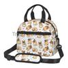 Cute Pug Dog Insulated Lunch Bag for Women Kids Thermal Lunch Box Portable Cooler Tote Bags for School Work Picnic Beach Travel
