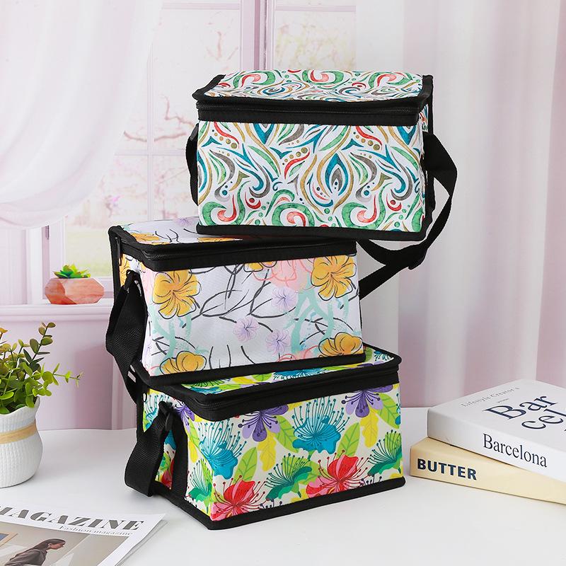 Oxford Cloth Insulated Outdoor Lunch Bag - Handheld Cold Storage Picnic and Takeaway Bag