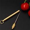 1PC Titanium Alloy Integrated Toothpick Portable Mini Brass Toothpick Multifunctional Toothpick Bottle Fruit Fork Camping Tool