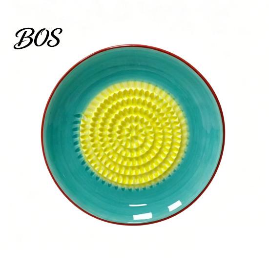 Compact Ceramic Grinding Bowl Garlic Grater Bowl, Multifunctional Ginger Mincer Plate for Food, Spanish Tomato Roaster Dish, Kitchen Tool