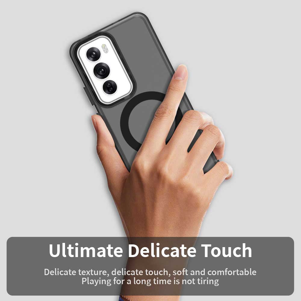 Magnetické pre Magsafe Bezdrôtové nabíjanie Puzdrá Pre OPPO Reno 12 Pro Reno12 Reno12Pro 5G Nárazuvzdorný Cukríková Farba Nárazníkové Kryt