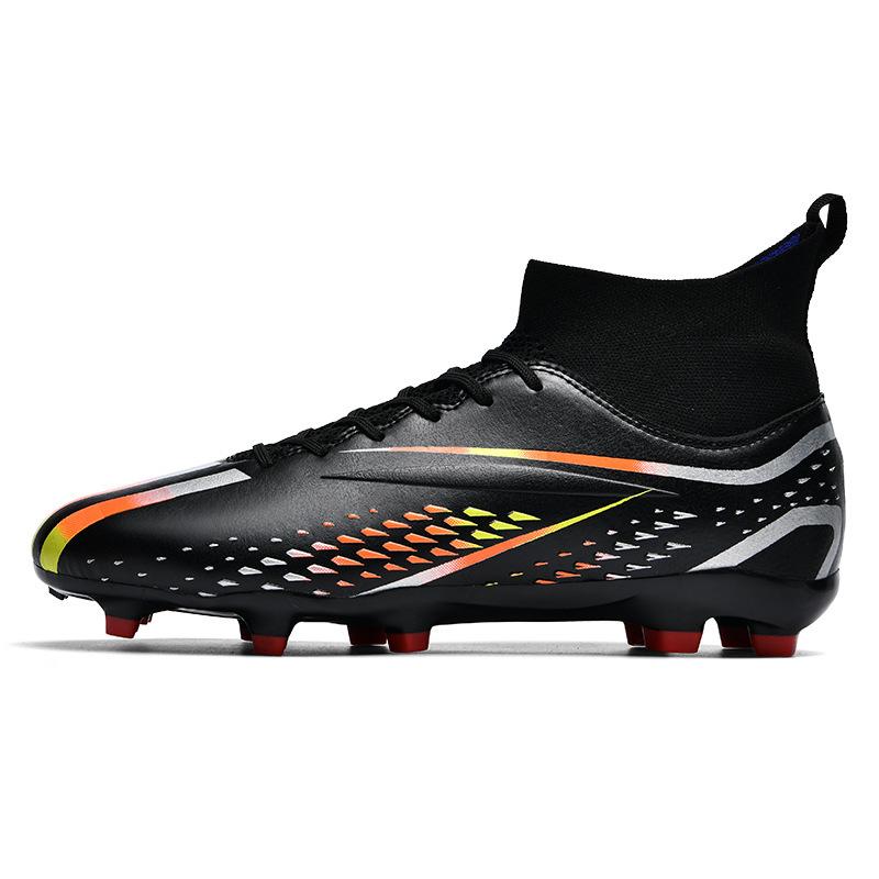 AG Spike Football Shoes Men and Women High Top TF Broken Nail Big Children Students Sports Artificial Grass Training Shoes