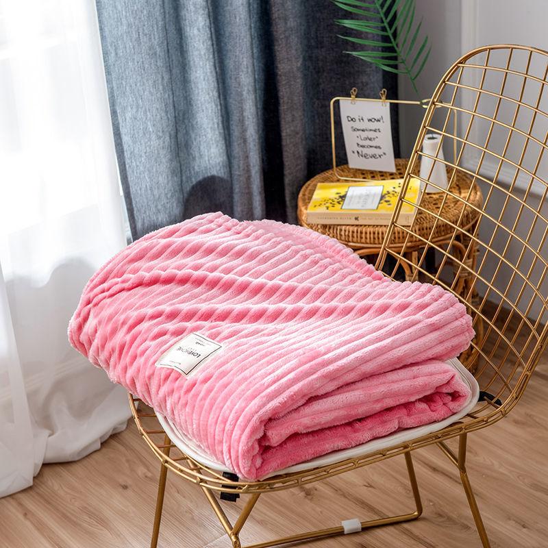 Skin-friendly Flannel Blanket Warm Napping Leisure Blanket Towel Blanket Single Double Summer Thin Blanket