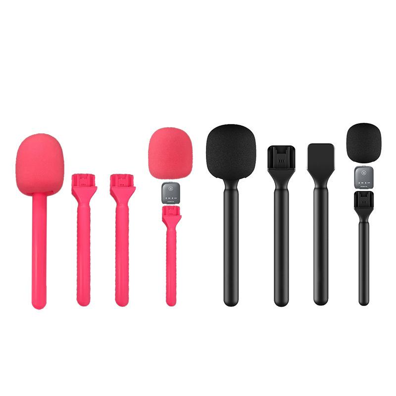 Handheld Wireless Microphone Adapter Holder For Interview With Silent Foam For Rode Wireless Go Ii For Dji Mic 1 2 For Synco G1
