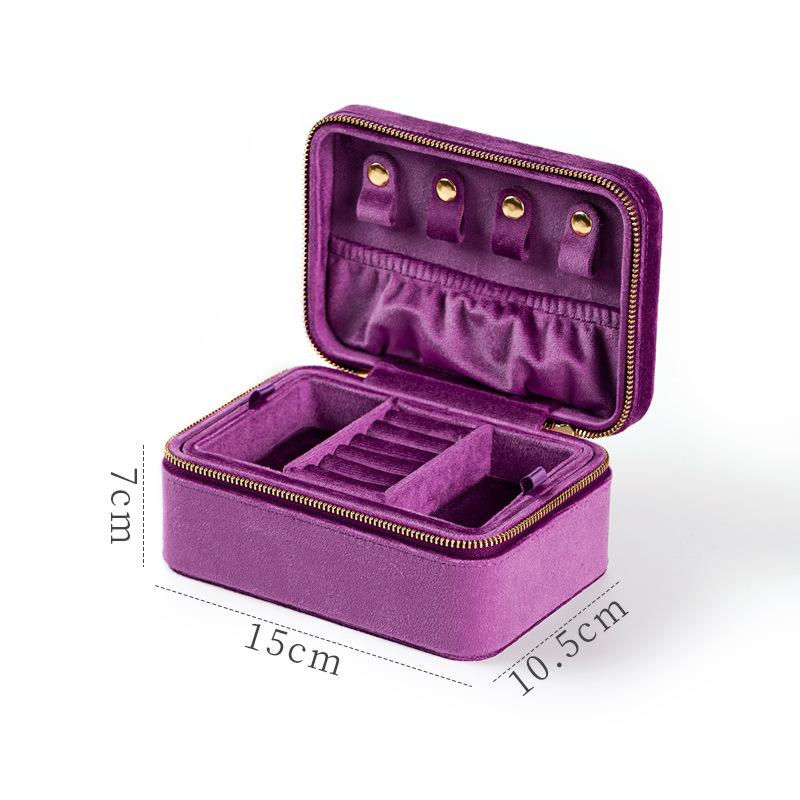 Flannel Jewelry Box, Jewelry Storage Box, Double-layer High-grade High-grade Anti-oxidation Jewelry Box.