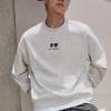 Li-Ning Sport Lifestyle Series Back Pattern Printed Fleece Crewneck Sweatshirt Unisex Sweatshirt Floral-Gray Deep-Antarctic-Gray AWDTB73-6