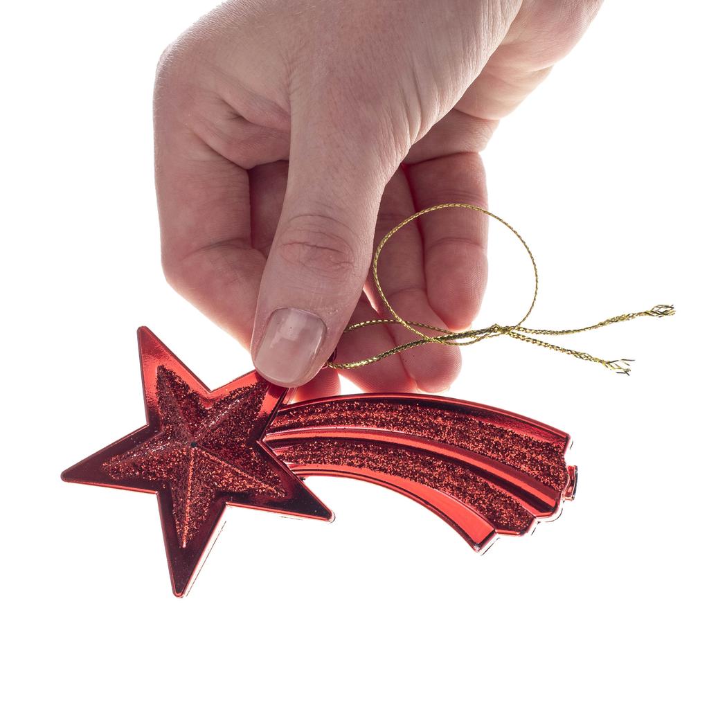 Christmas Baubles Bauble For Christmas Tree Christmas Decorations Pendants Stars 4pcs