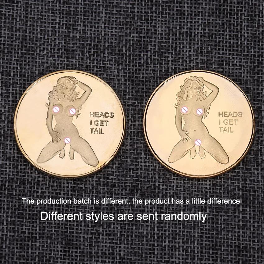 REPLICA 1PC Sexy Woman Coin Get Commemorative Coin New Adult Challenge Plated Art Lucky Girl Tourism Travel Gift
