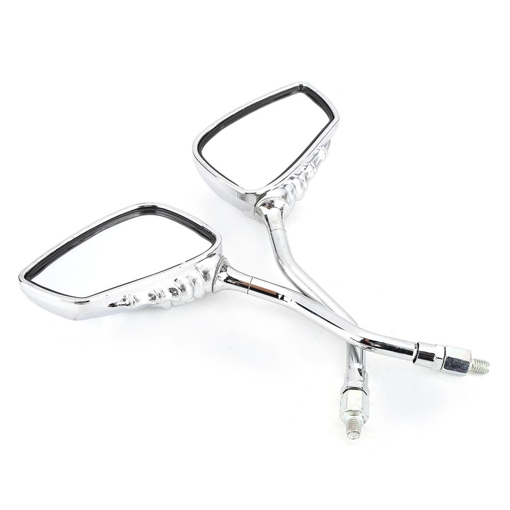 2 ks Motocyklové zpětné zrcátko Ruka kostlivce Dráp Motor Motorový motocykl Boční zpětná zrcátka Elektroplátovaná barva