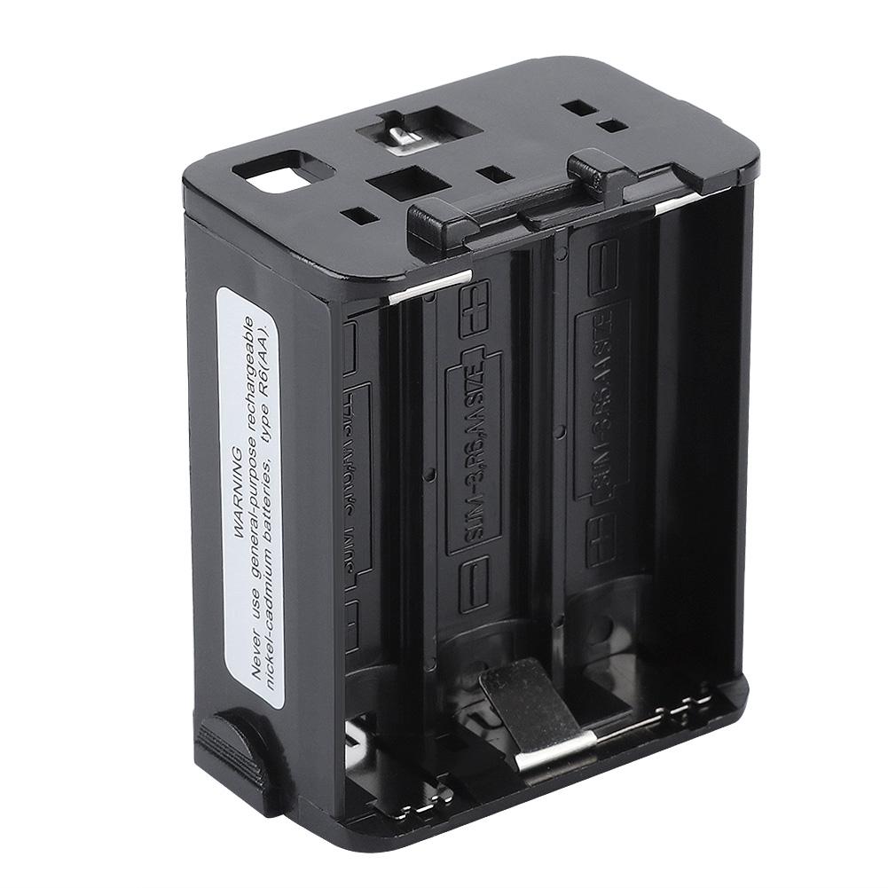 Akkufach für Kenwood TH-28TH-48TH-78HT Funkgerät Walkie Talkie Kapazität (6*AA)  Schwarz