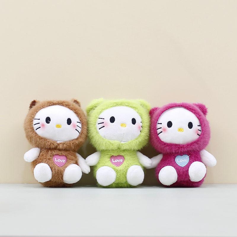 Cat Charming Plush Doll Keychain For Trendy Backpack Accessories In Soft Fur Short