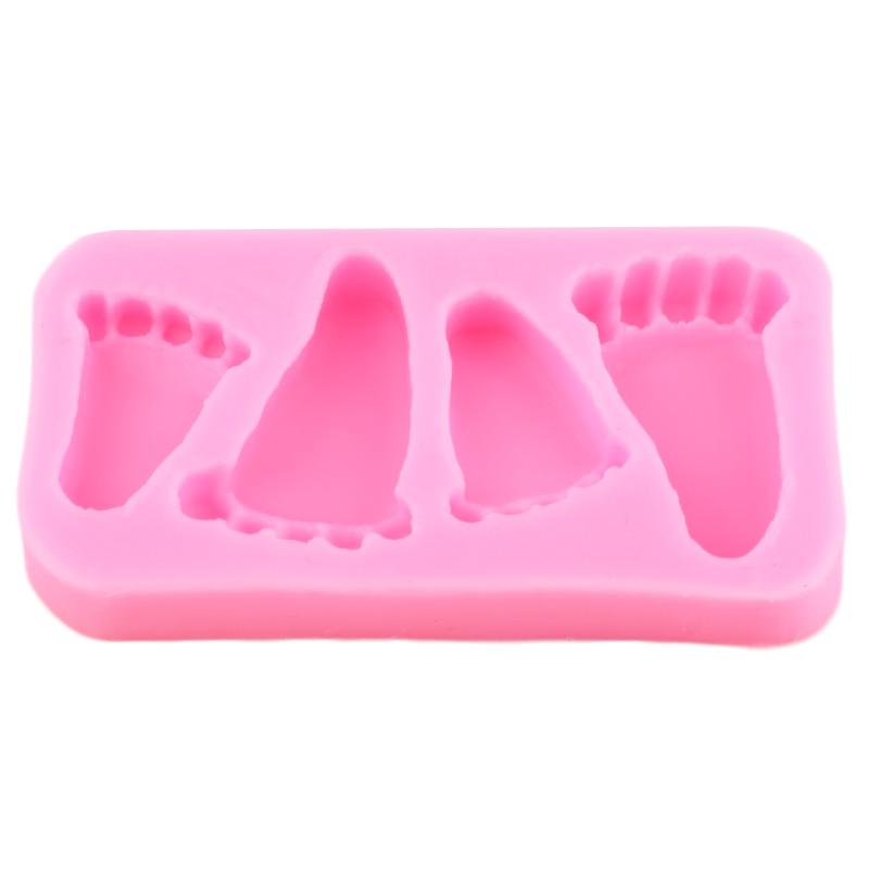 Baby Silicone Moulds Baby Foot Fondant Mould Cake Decorating Tools Baby Hand Cupcake Mould Chocolate Candy Resin Clay Moulds