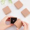 12 Pcs Brown Square Cardboard Jewelry Ring Boxes Paper Retail Gift Box