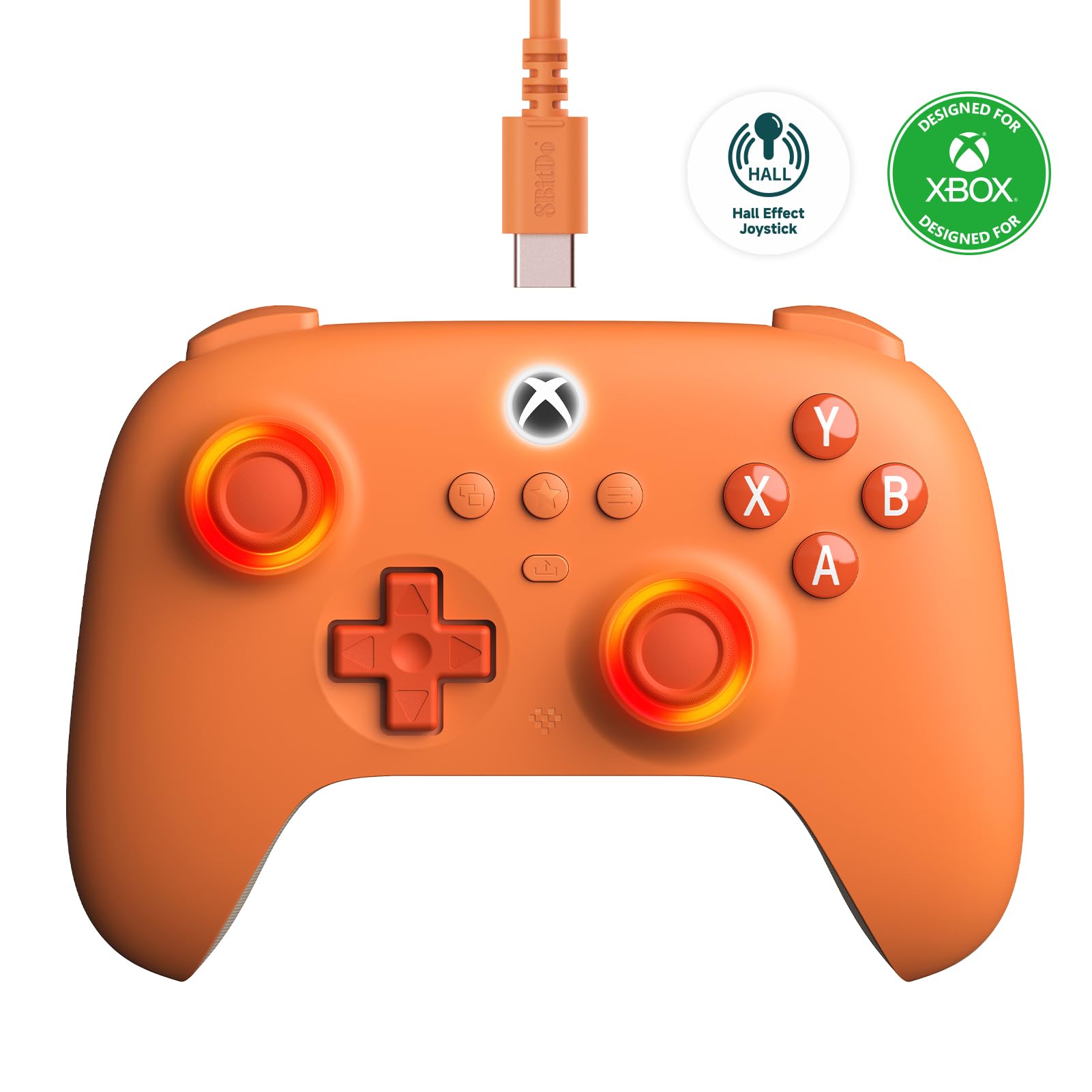 

Провідний контролер 8BitDo Ultimate C для освітлення RGB Fire Ring і ефект Холла Сумісний із Xbox Series Xbox Windows Офіційно ліцензовано Xbox,