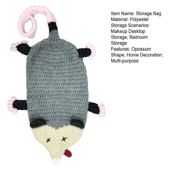 Háčkovaná taška na opici Ručně pletená závěsná taška na nákupní tašky Háčkované zvíře Domácí dekorace Dárek pro milovníky opic