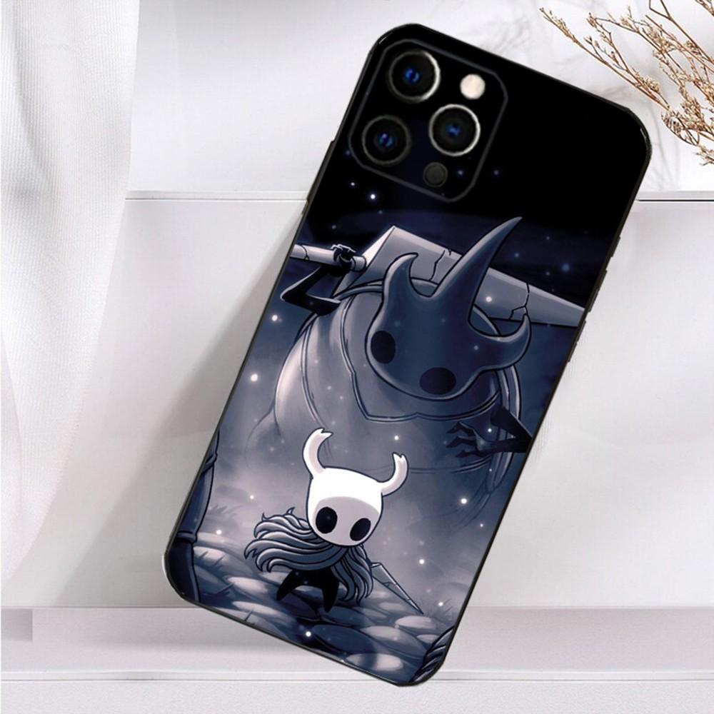 Game H-Hollow K-Knight Phone Case For iPhone 16,15,14,13,12,11 Plus,Pro Max,XS,X,XR,SE,Mini,8,7 Soft Silicone Black Cover