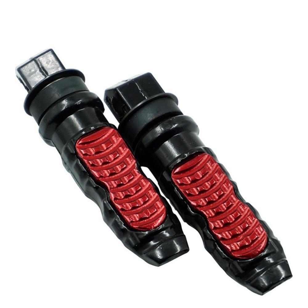 2 шт. / комплект универсальные алюминиевые подножки для задних пассажиров мотоцикла, педали, подставка для ног, подножка для скутера, модификация педалей мотоцикла красный