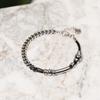Black Hipster String Mixed Chain Bracelet (C2403AC1210_BK)