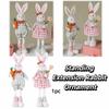 Conception redimensionnable Décoration Lapin de Pâques Lapin à longues pattes réglable Ornement Lapin de Pâques Décoration de Pâques