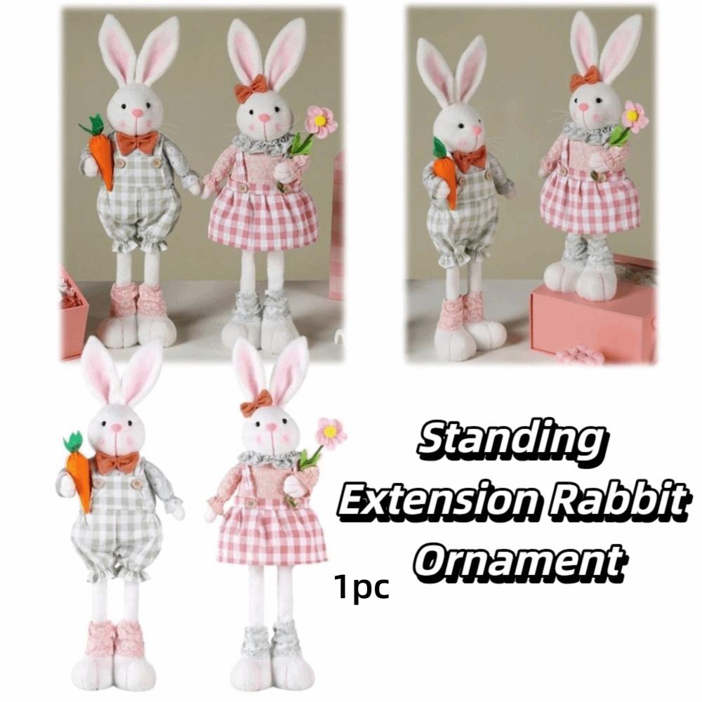 Conception redimensionnable Décoration Lapin de Pâques Lapin à longues pattes réglable Ornement Lapin de Pâques Décoration de Pâques