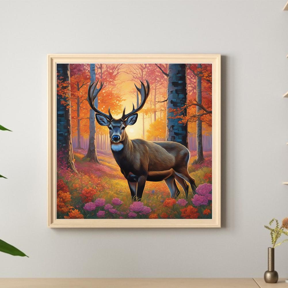 5D DIY Full Round Drill Diamond Painting Deer Kit Home Decoration Art Craft