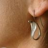 Elegant Punk Inspired Snake Earrings with Detailing Comfortable Earrings Suitable for Adding Edge to Various Outfits