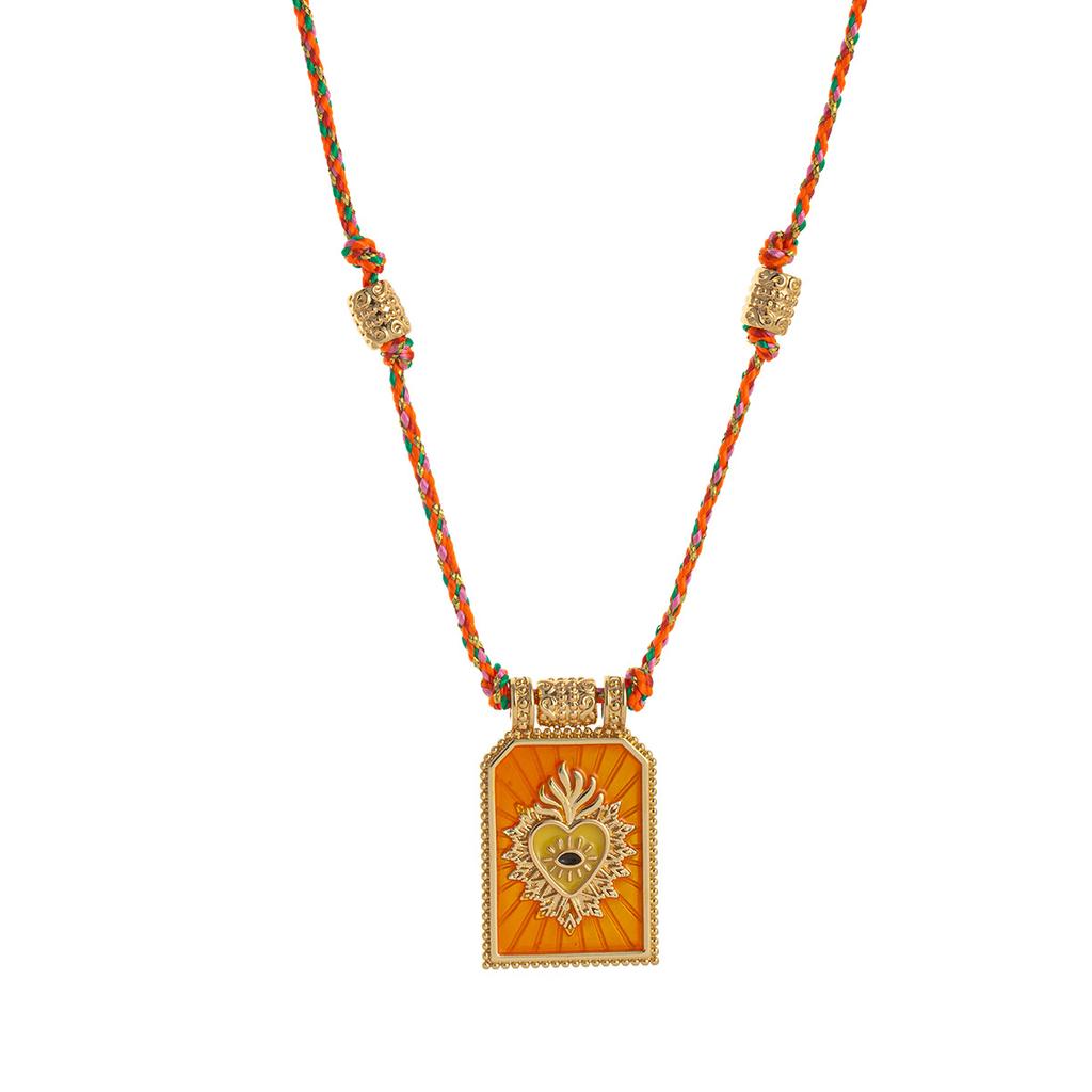 Fashion, Simple and Colorful Love Tarot Card Pendant Necklace for Women In Europe and America