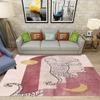 Luxurious Pink Leopard Carpet, Non-Slip Washable Foldable Rug for Living Room Bedroom Beside Cloakroom Polyester Floor Mat