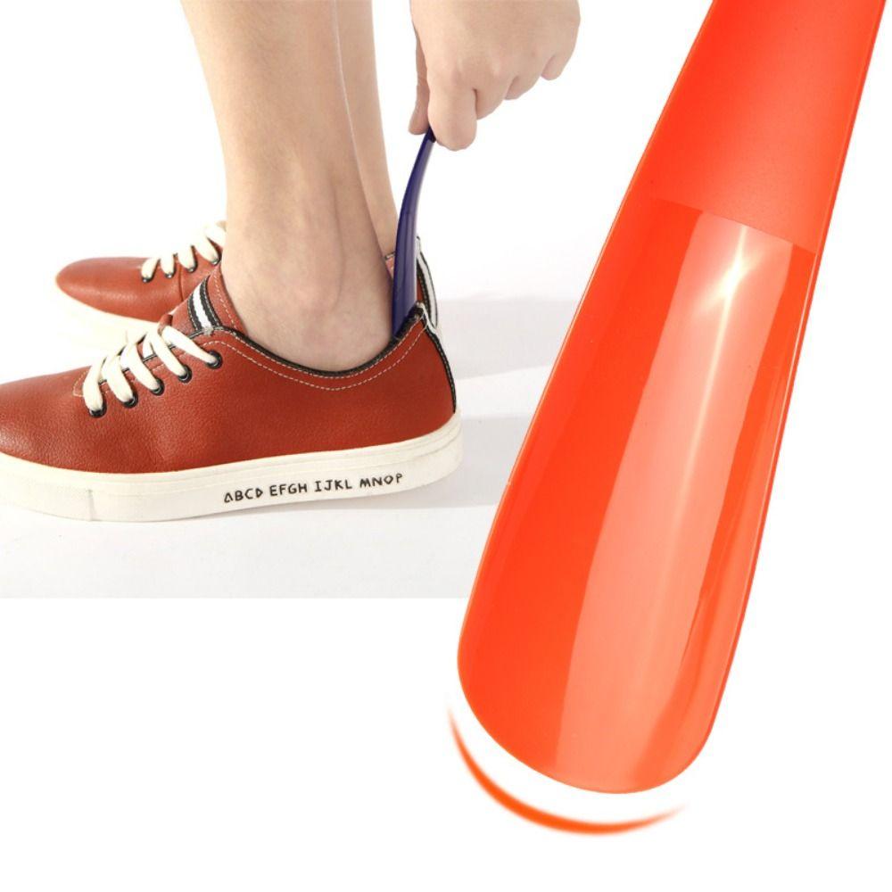 

2Pcs Plastic Shoehorn Spoon Shape Shoe Lifter Shoe Helper Slip Handle Home чёрный