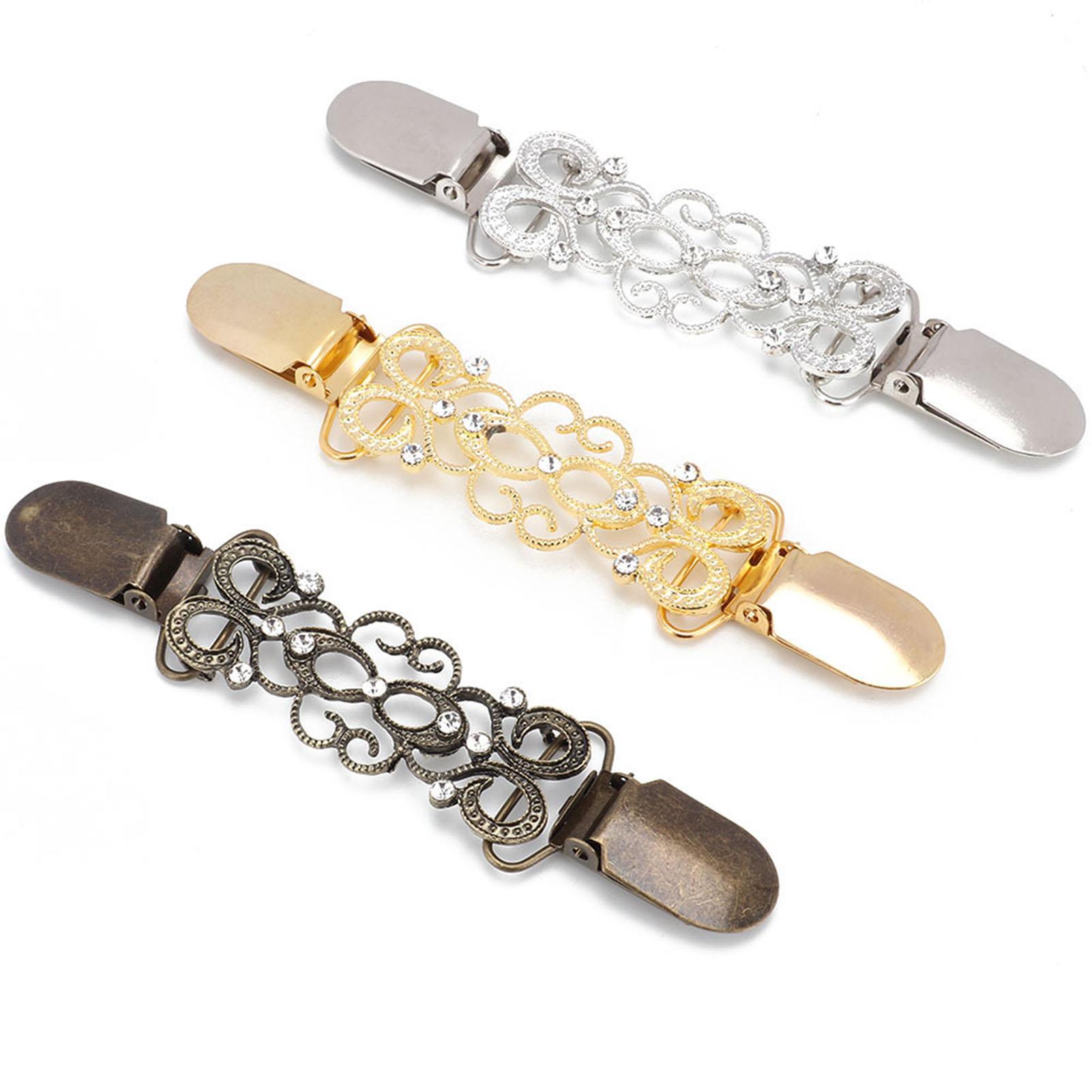 

3 шт. алый цветочный узор кардиган клип брошь для женщин свитер блузка шаль