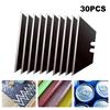Trapezoidal Blade 2.36×0.7 Inch 30 Pcs Set 60# Carbon Steel Black Silver