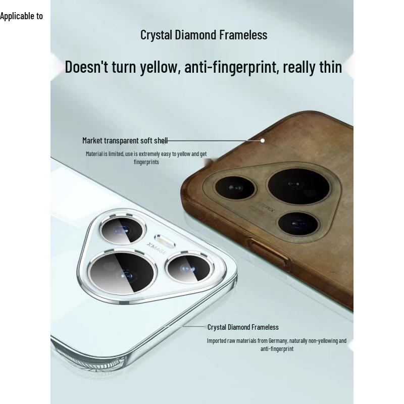 Husă de telefon transparentă ultra-subțire fără ramă Huawei Pura70 - Protecție împotriva căderilor