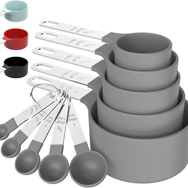 8-Piece Stainless Steel Measuring Cup & Spoon Set with Scale