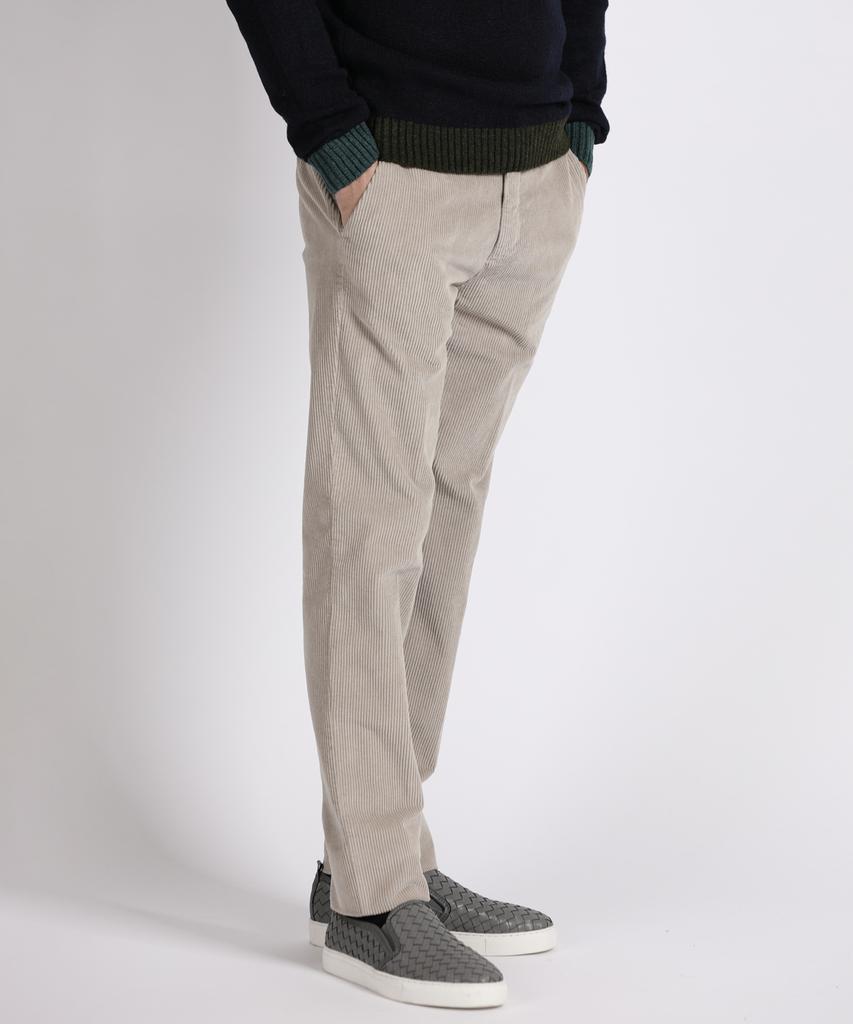PANICALE Beige Slim Fit Corduroy Pants