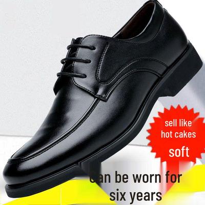 Herr Svarta Läder Slip-on Dressskor: Formell, Vardaglig, Mångsidig, Andningsbar, Snörning för Affärer, Bröllop eller Arbete.