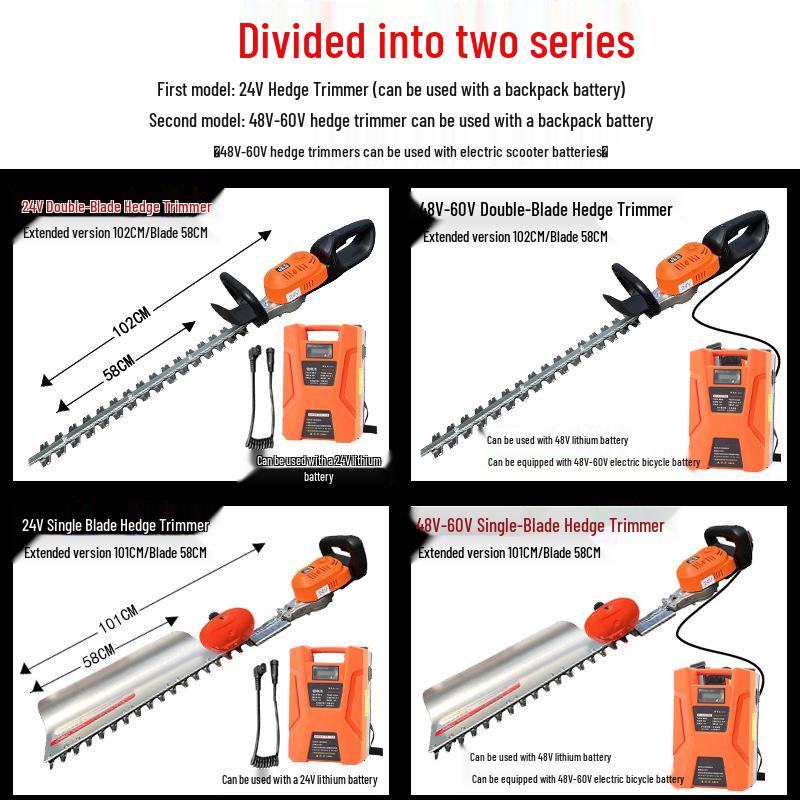 High-Power Lithium Battery Hedge and Branch Trimmer for Garden and Tea Picking