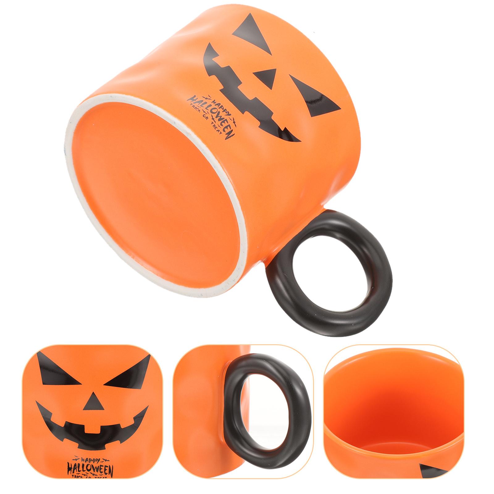Halloween Ceramic Pumpkin Mug Creative Coffee Cup Decorative Water Cup Home Office Desktop Mug Halloween Decor other
