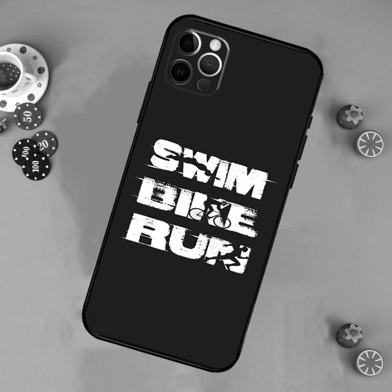 Triathlon Tri Life Swim Bike Run Case For iPhone 16 15 14 Pro Max 14 Plus 11 12 13 Pro Max Mini X XR XS Back Cover