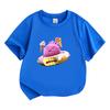 Sunny Bunnies Children's Cartoon T-Shirt Cotton Kids Tees Ice Cream Pattern Cute Boys Girls Tops O-Neck Short Sleeve Summer