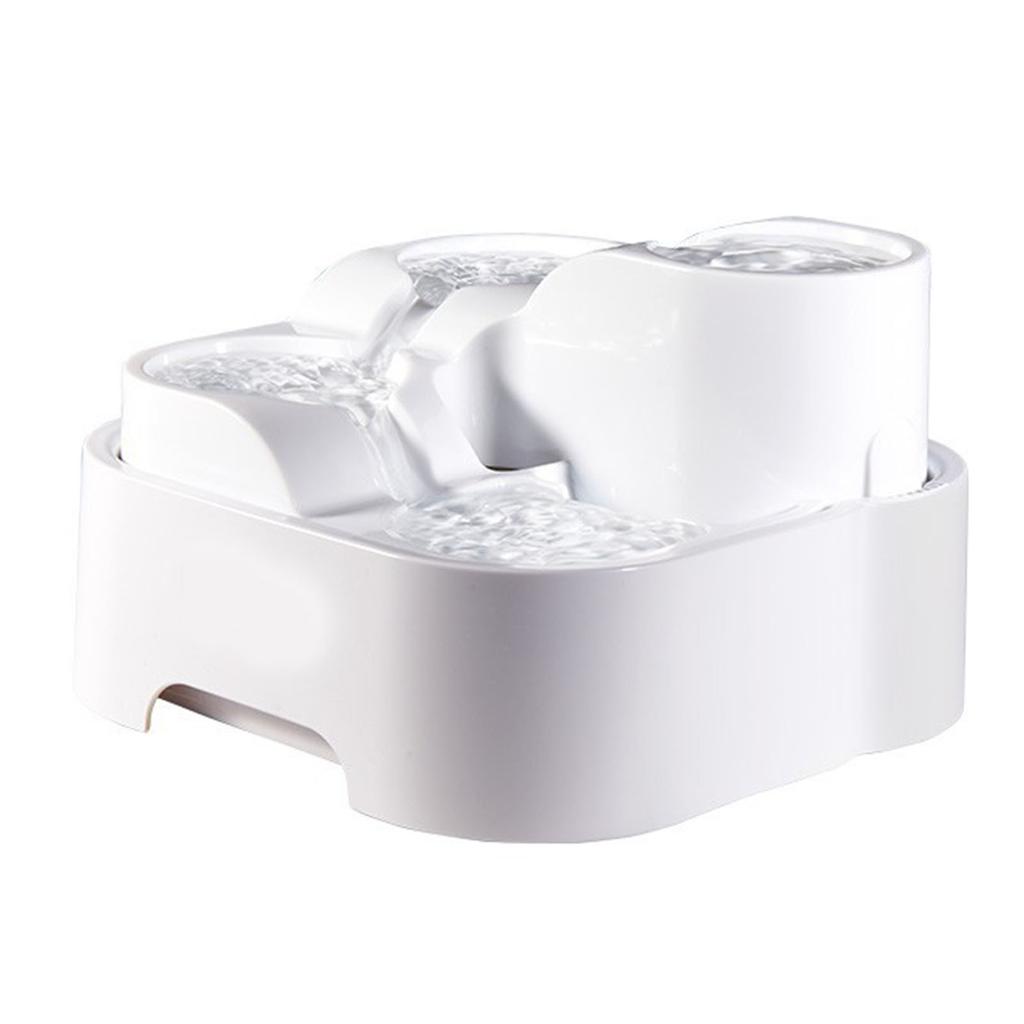 Cat Water Fountain Filtration Recirculating Flowing Live Water Multi Slot Waterfall Type Automatic